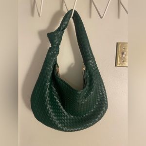 Anthropologie Melie Bianco Green Woven Bag